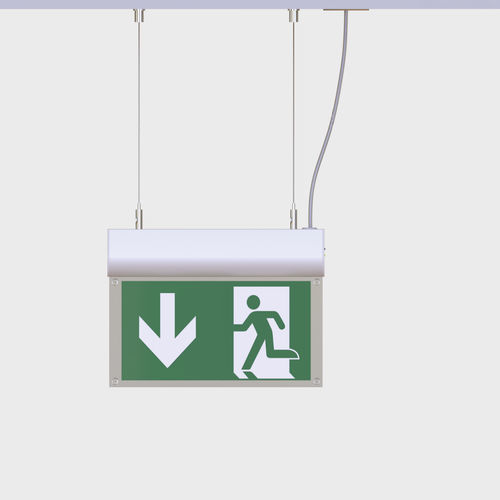 Hängende Notbeleuchtung - FOLLOW-ME EVO - Brilumen - linear / LED / thermolackiertes Aluminium