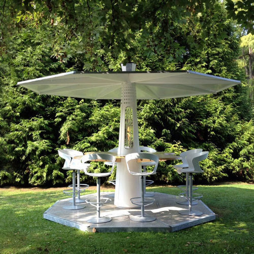 Bodenstehende Patioheizung - Focotto - Focotto srl - Gas / mit LED-Licht / mit Funkfernsteuerung