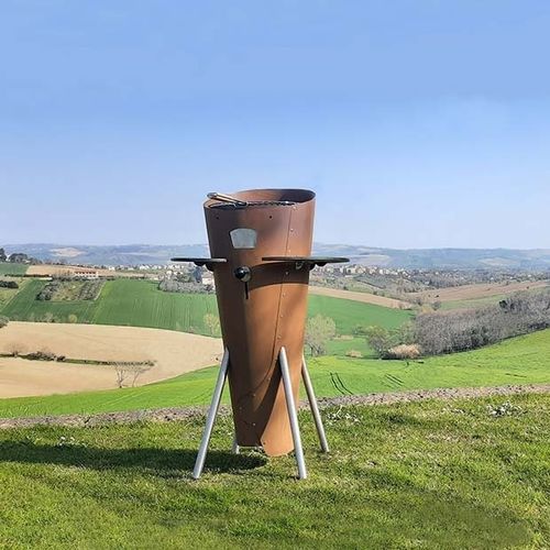 Holzkohle-Gartengrill - ConoGrill - Focotto srl - Holz / bodenstehend / Edelstahl