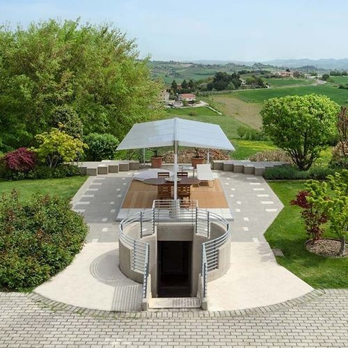 Selbsttragende Pergola - Airoof - Focotto srl - Verbundholz / Aluminium / aus lackiertem Stahl