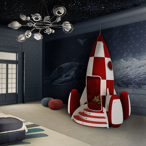 Sessel / originelles Design - ROCKY ROCKET - Circu - Samt / Glasfaser / für Kinder