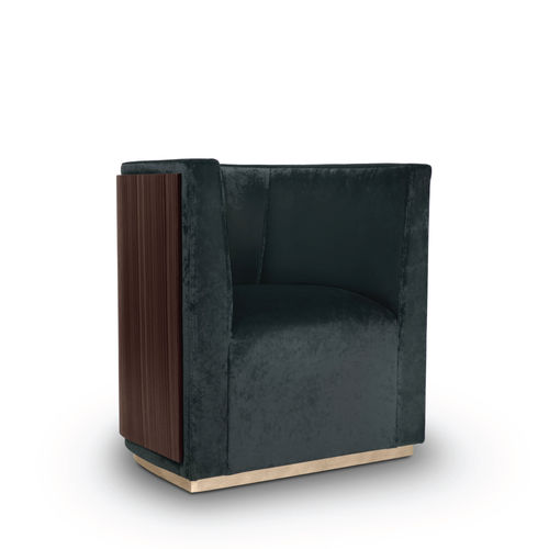 Moderner Sessel - GRACE  - Essential Home - Samt / Ebenholz / Polster