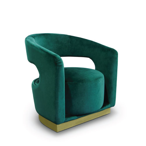 Moderner Sessel - ELLEN - Essential Home - Samt / Metall / Polster