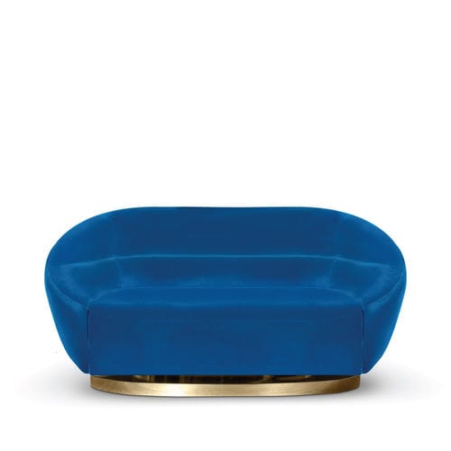 Modernes Sofa - MANSFIELD  - Essential Home - Samt / mit Armlehnen / blau