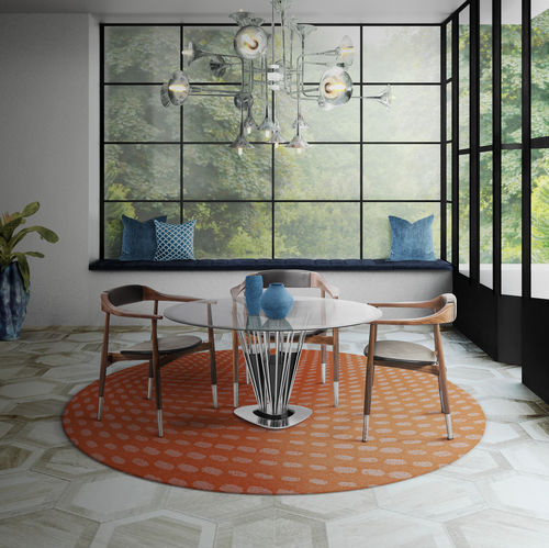 Moderner Teppich - COPPOLA - Essential Home - Motiv / Tencel® / rund