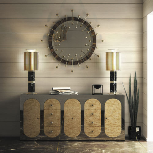 Wandmontierter Spiegel für Badezimmer - QUANTUM - Essential Home - hängend / modern / rund