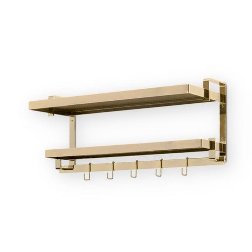 Wandmontierter Garderobenständer - BOND - Essential Home - modern / poliertes Messing / gold