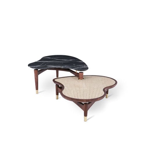 Couchtisch / skandinavisches Design - FRANCO - Essential Home - Massivholz / Eiche / Glas