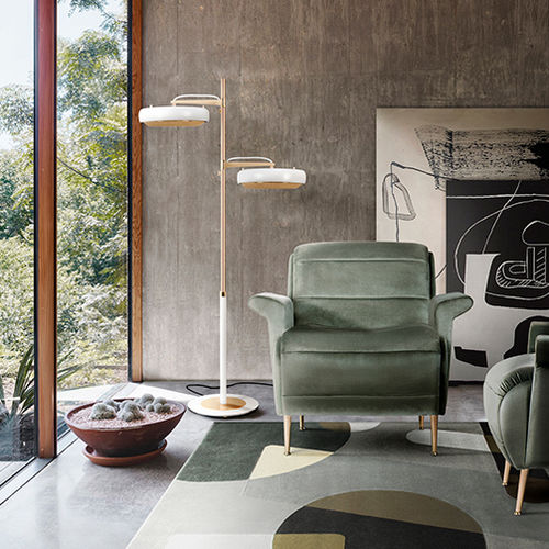 Moderner Sessel - BARDOT - Essential Home - Samt / Metall / Polster