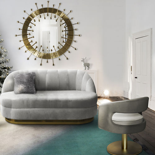 Modernes Sofa - GABLE - Essential Home - Samt / Baumwolle / ohne Armlehnen