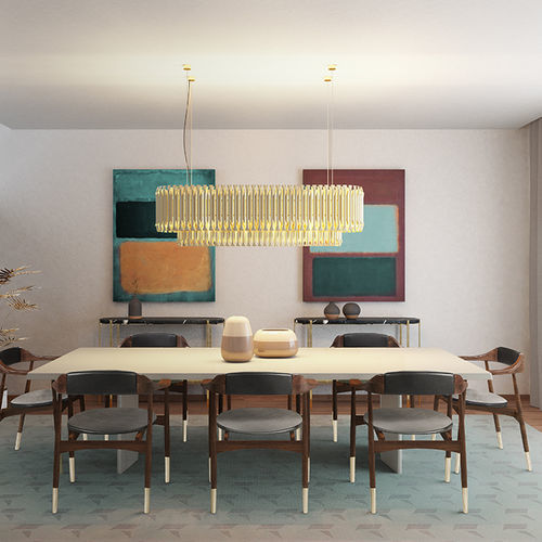 Moderner Teppich - KUBRICK   - Essential Home - mit geometrischen Motiven / Tencel® / rechteckig