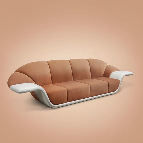 Modernes Sofa - KLAUDE  - Essential Home - Samt / Leder / mit Armlehnen