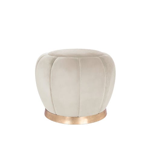 Modernes Sitzkissen - FLORENCE - Essential Home - Samt / poliertes Messing / rund