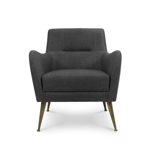 Moderner Sessel - DANDRIDGE  - Essential Home - Leder / Stoff / Metall