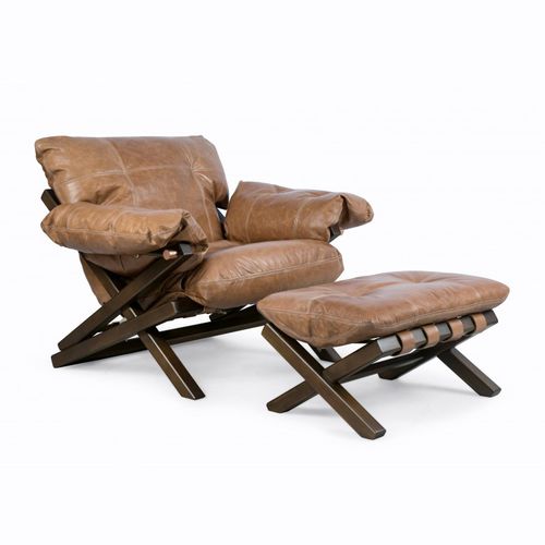 Moderner Sessel - MOLIÇOSA - Moora - Leder / Stoff / Holz