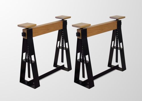 Modernes Tischgestell - AÇO - Moora - Metall / Holz