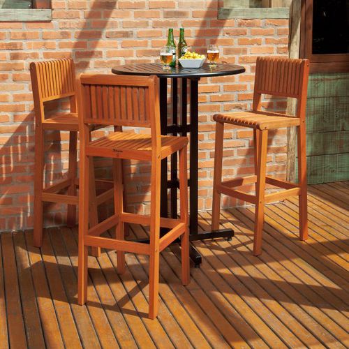 Moderner Barstuhl - IBIZA - Butzke - für Außenbereich / Holz / für Privatgebrauch