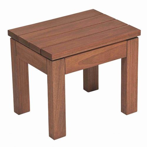 Moderner Hocker - ADELI - Butzke - Holz / für Außenbereich
