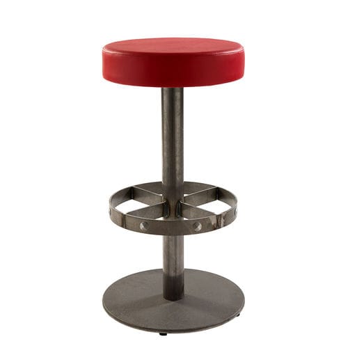 Moderner Barhocker - SGAB-BORG - Vela Arredamenti - Leder / Gestell aus Eisen / drehbar