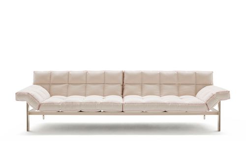 Modernes Sofa - DROPS - Estudiobola - Stoff / braun / Stahl