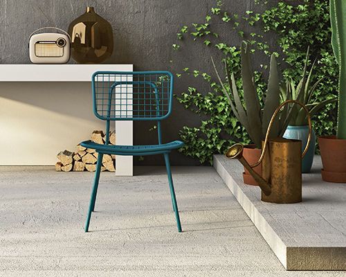 Moderner Gartenstuhl - OPLÀ S - imperial-line - Metall / stapelbar / für Privatgebrauch