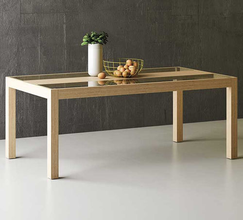 Moderner Tisch - SNOW - imperial-line - aus Eiche / mit Fußgestell aus