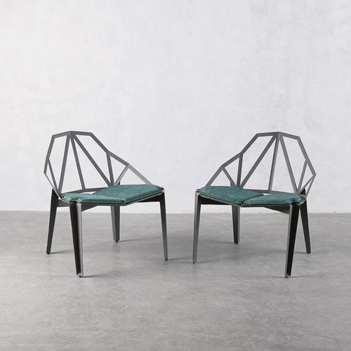 Industriedesign-Sessel - VETTA - industriaedition - Stoff / Stahl