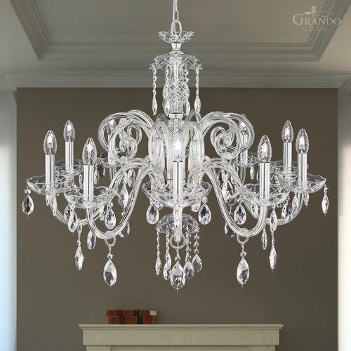 Klassischer Kronleuchter - IOKASTI - grandoluce - Kristall / Swarovski®-Kristall / Chrom