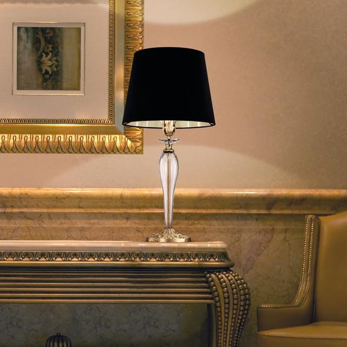 Tischlampe - CONTESSA - grandoluce - aus verchromtem Metall / Kristall / Swarovski®-Kristall