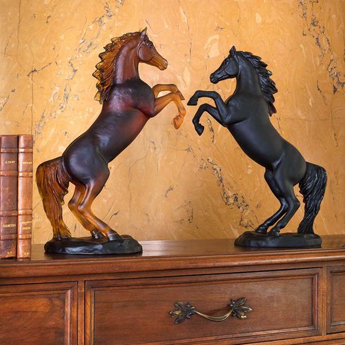 Kristallskulptur - APPALOOSA SPIRITED HORSE - Daum - schwarz / Tier / modern