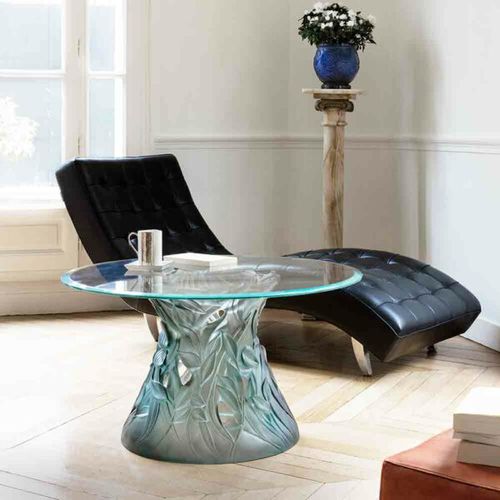 Moderner Couchtisch - Vegetale - Daum - Hartglas / Gestell aus Hartglas / rechteckig