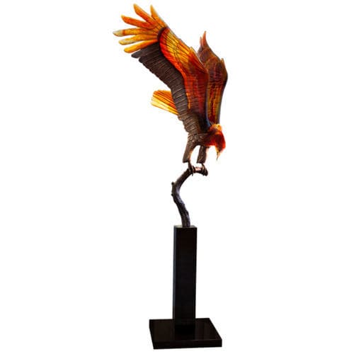 Kristallskulptur - Aigle Prestige - Daum - braun / Tier / modern