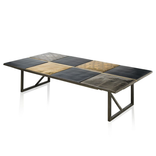 Moderner Couchtisch - T2213 - Sigma L2 - Eisen / Gestell aus Eisen / rechteckig