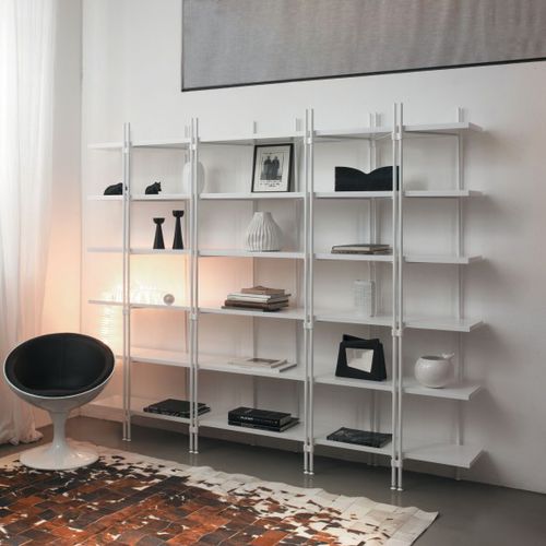 Modernes Regal - DALTON - Barel Srl - Eiche / lackiertes MDF / Holzfurnier