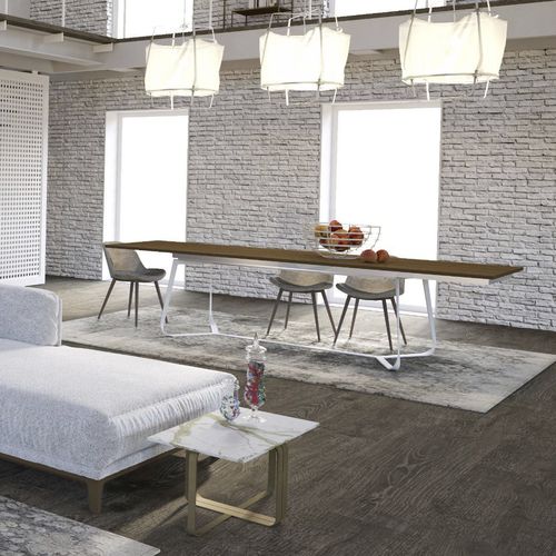 Moderner Tisch - MAESTRALE - Barel Srl - Eiche / Nussbaum / Kristall