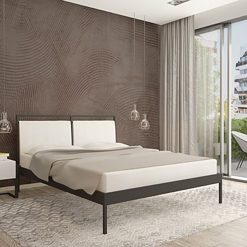 Doppelbett - ATLANTE - Barel Srl - modern / gepolstertes Kopfteil / Stoff