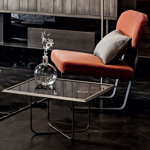 Moderner Sessel - MANTIS  - Shake Design - Samt / Eisen / mit Kufengestell