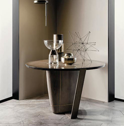 Moderner Tisch - WOOP - Shake Design - Metall / Gestell aus Metall / rund