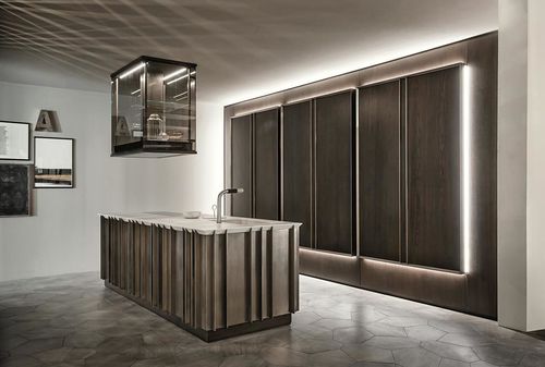 Moderne Küche - FEEL - Shake Design - Esche / Glas / Metall