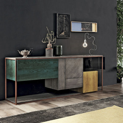 Modernes Sideboard - CUBIC - Shake Design - Holz / Metall
