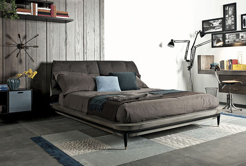 Doppelbett - LEE - Shake Design - modern / gepolstertes Kopfteil / Stoff