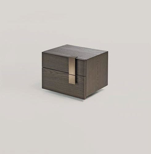 Moderner Nachttisch - MESH - Shake Design - Esche / Metall / rechteckig