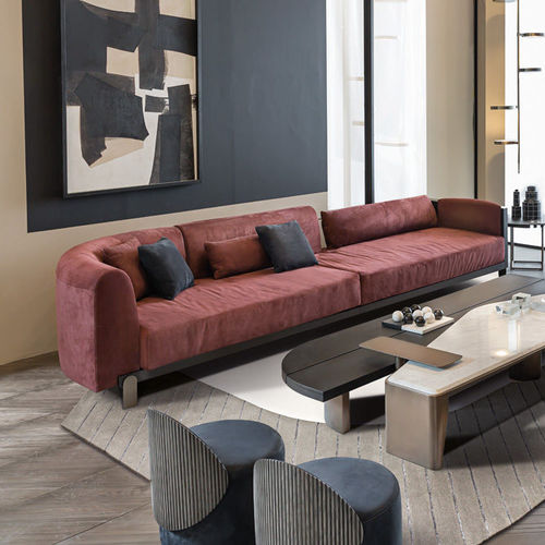 Modernes Sofa - EGO - Shake Design - Leder / mit abnehmbarem Kissen / mit Armlehnen