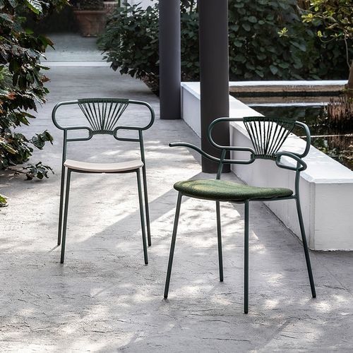 Moderner Stuhl - GENOA MET CROSS 0048 - Traba' - für den Innenraum / für Außenbereich / Stoff