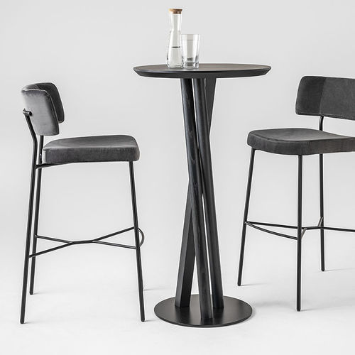 Moderner Barstuhl - MARLEN MET 0163-MET-IM - Traba' - für den Innenraum / Stoff / Leder