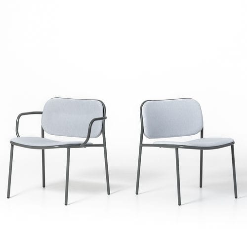 Moderner Sessel - METIS PAS LOUNGE 0182 - Traba' - Stoff / Leder / Metall