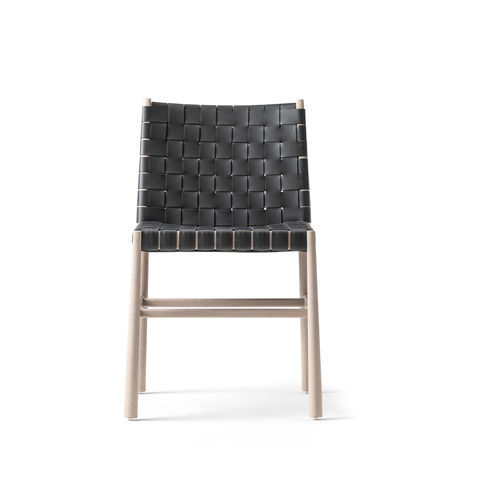 Moderner Stuhl - JULIE 0023 CU - Traba' - Leder / Gestell aus Holz / mit 4 Beinen