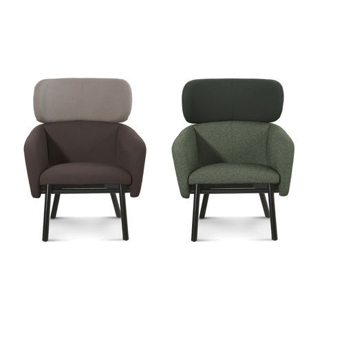 Moderner Sessel - BALÙ XL - Traba' - Stoff / Leder / Buche
