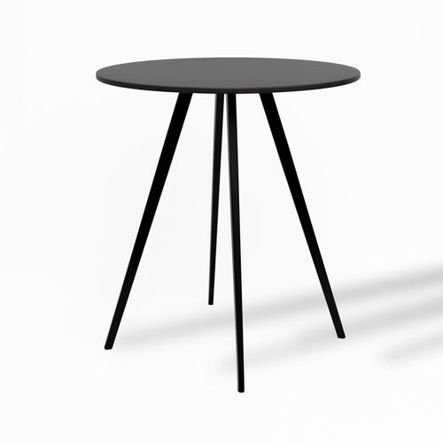 Schwarzer Beistelltisch - AKY LITTLE - Traba' - modern / HPL / Gestell aus gestrichenem Metall