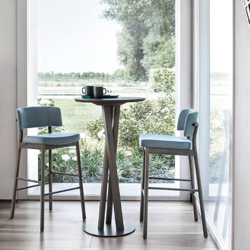 Moderner Barhocker - MARLEN STOOL - Traba' - Stoff / Gestell aus Esche / mit 4 Beinen